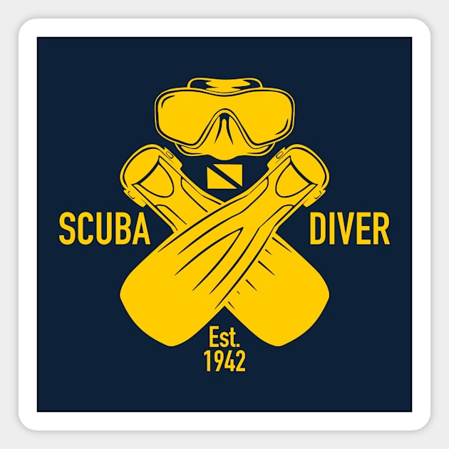 Scuba Diver Magnet by Billy Goat TP